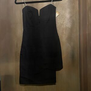 Black Strapless Mini Dress